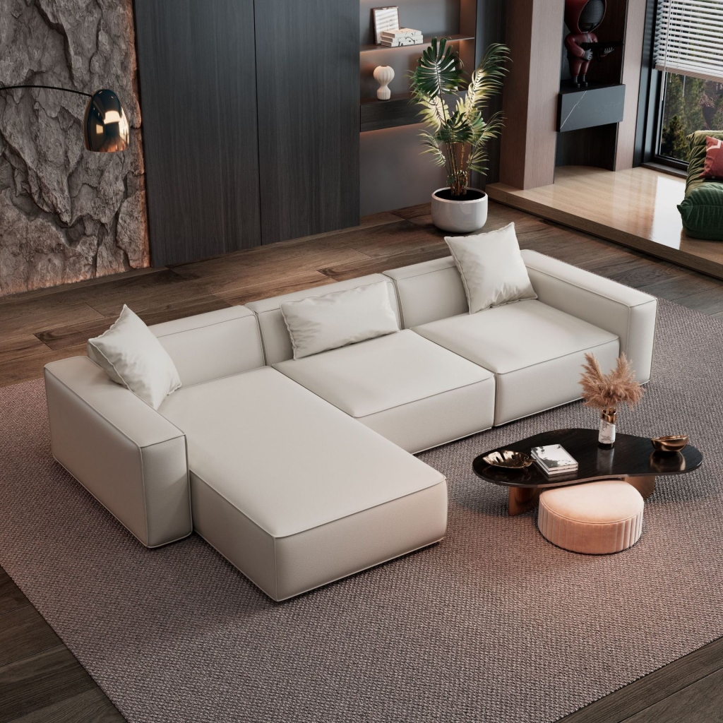 Modular Sectional Sofa Couch With Convertible Sofa