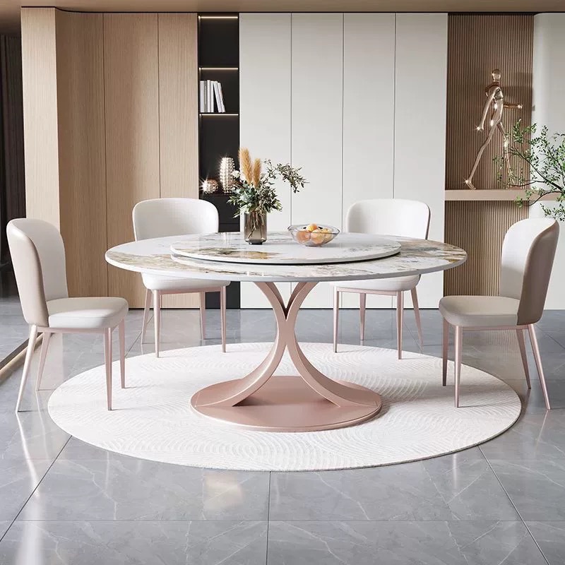 Modern Elegant Dining Table With Lazy Susan