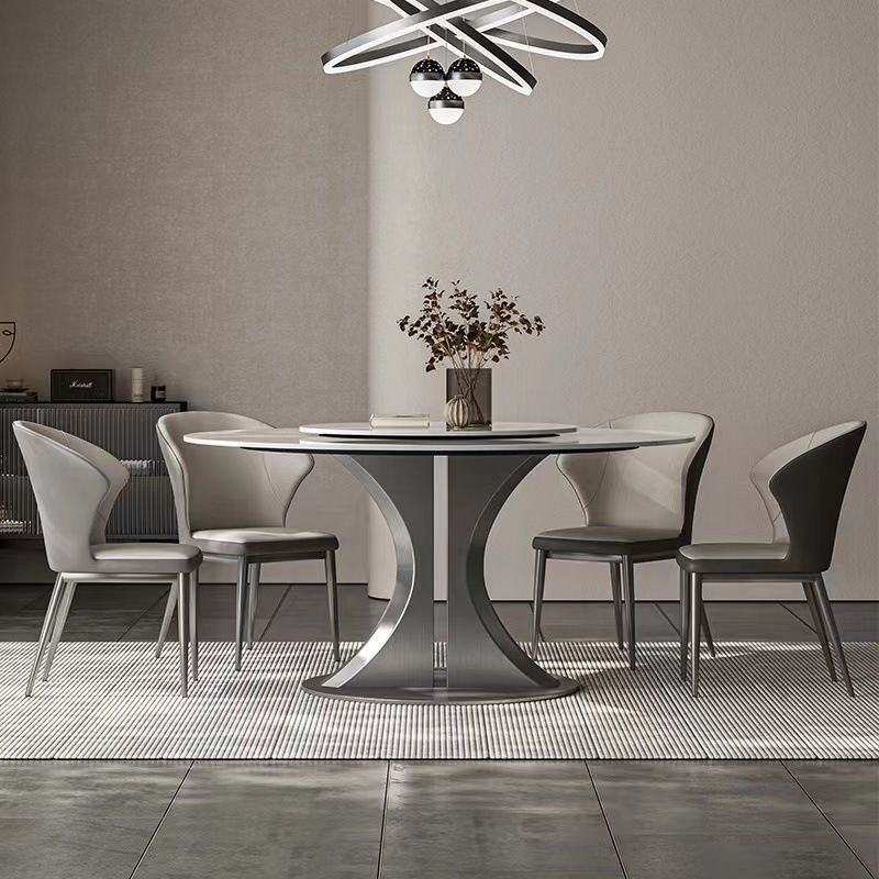 Minimalist Slate Dining Table Set For 6