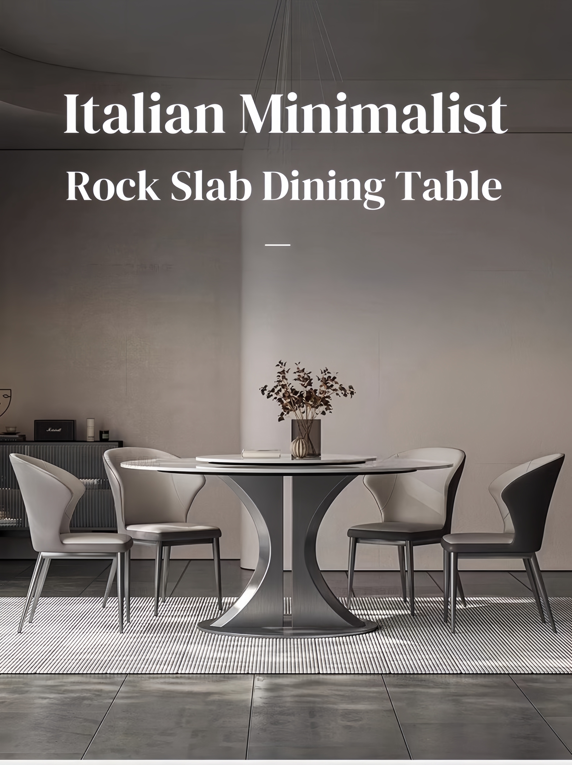 Minimalist Slate Dining Table